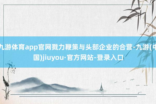 九游体育app官网戮力鞭策与头部企业的合营-九游(中国)jiuyou·官方网站-登录入口